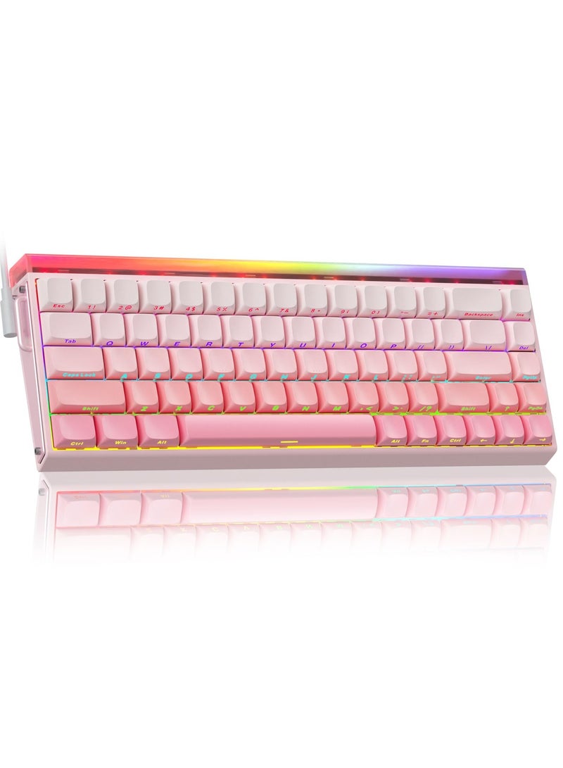 AULA HERO 68 HE 60% Wired Gaming Keyboard, Hall Effect Magnetic Switch Keyboard with Adjustable Actuation, Rapid Trigger Mode, 8K Hz Polling Rate, 0.125ms Latency,RGB Backlit, Side Printed PBT Keycaps  - Image 1