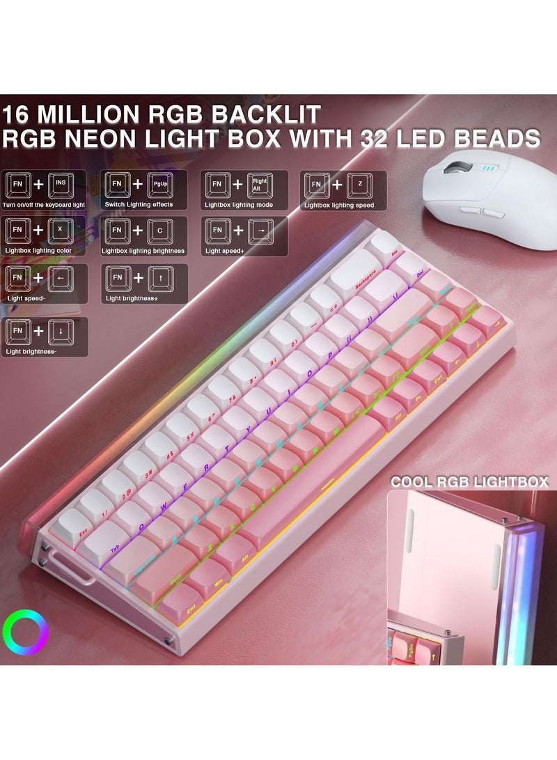 AULA HERO 68 HE 60% Wired Gaming Keyboard, Hall Effect Magnetic Switch Keyboard with Adjustable Actuation, Rapid Trigger Mode, 8K Hz Polling Rate, 0.125ms Latency,RGB Backlit, Side Printed PBT Keycaps  - Image 5