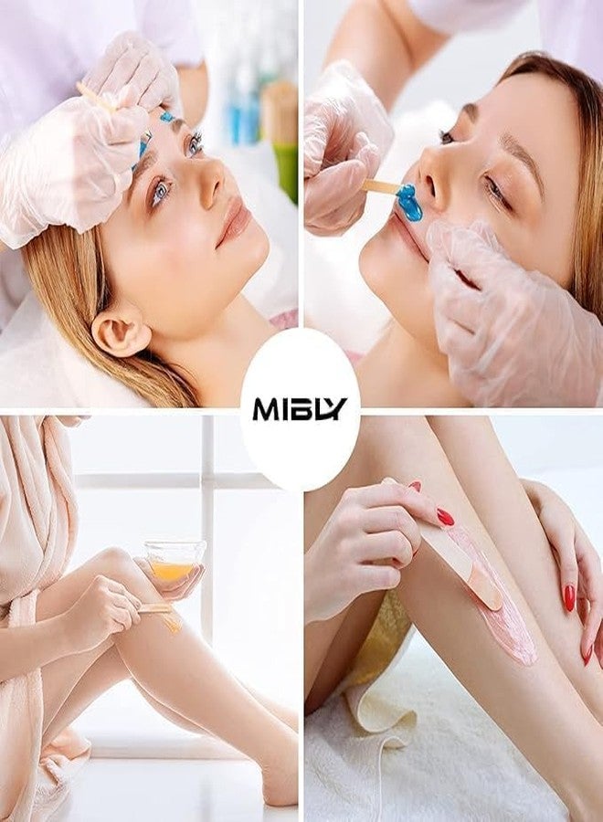 Mibly 4 Style 600 Pcs Assorted Wooden Wax Sticks for Body Legs Face Small Medium Large Sizes Eyebrow Waxing Applicator Spatulas for Hair Removal or Wood Popsicle Craft Sticks (Mix Sticks Pack of 600) - Image 5