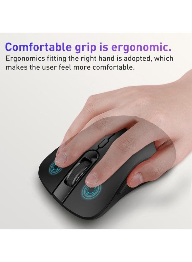 Ergonomic Wireless Computer Mouse Suitable for Gaming E-Sports and Office Use White - Image 5