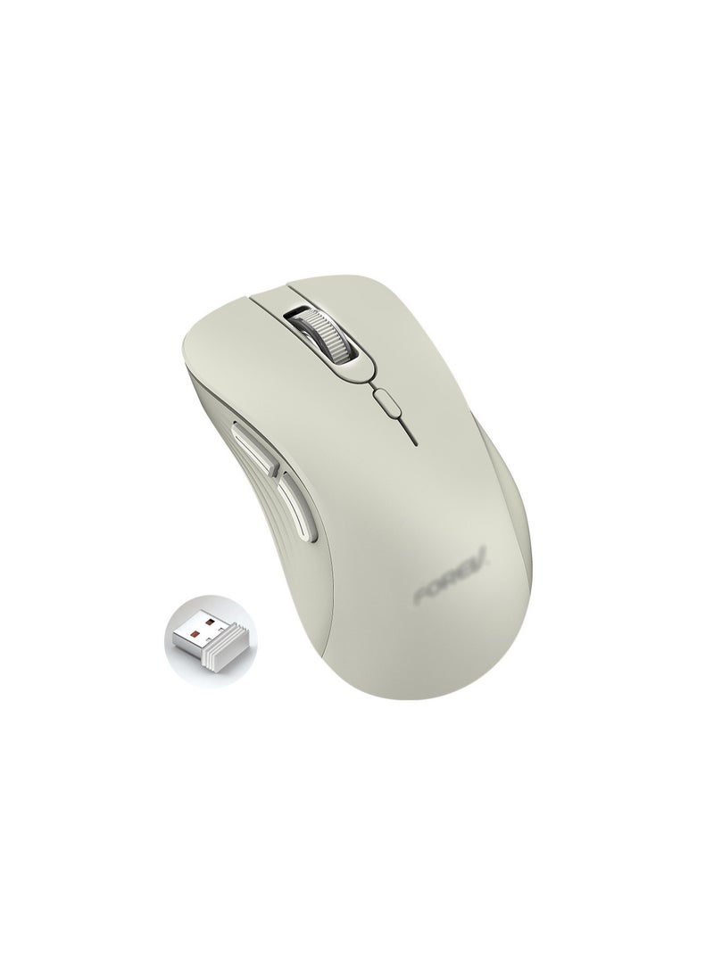 Ergonomic Wireless Computer Mouse Suitable for Gaming E-Sports and Office Use White - Image 1