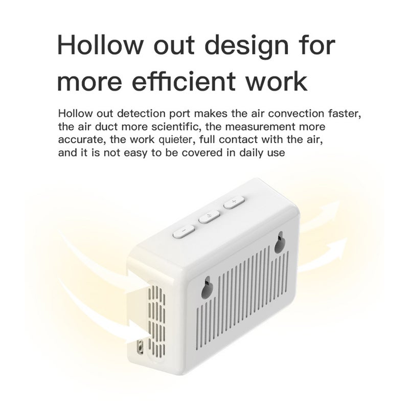 Desktop Wall Mounted Air Quality Monitor 3.5-inch Digital CO2 Detector 3 in 1 Indoor Outdoor Temperature Humidity CO2 Tester Rechargeable Carbon Dioxide Meter for Room Office Greenhouse Warehouse - Image 5