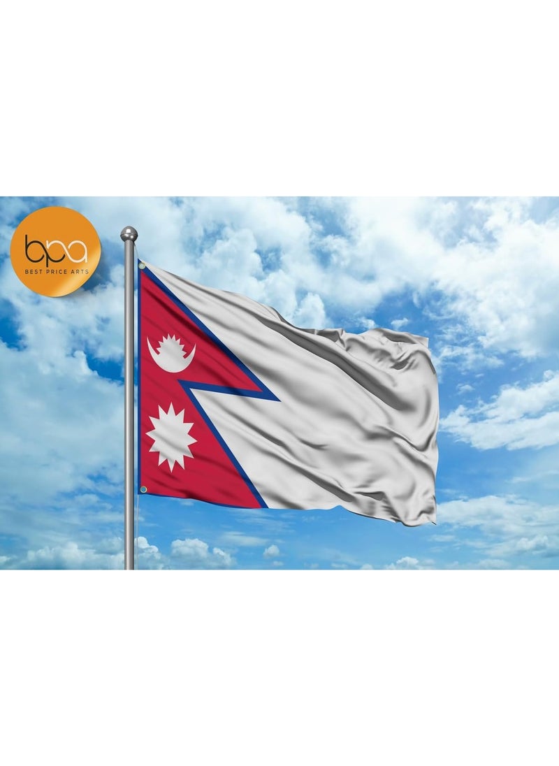 Vitacelli Nepal Flag for Indoor & Outdoor Use - 80x140cm, Perfect for Home, Office & Events  - Image 2