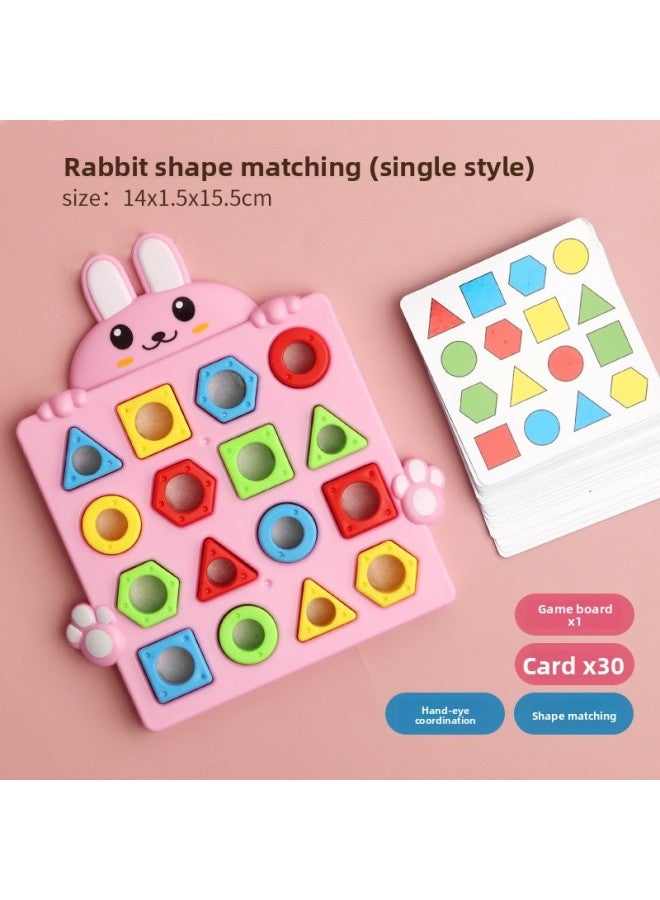 Children's Geometric Matching Educational Toys 2-3 To 6 Years Old Montessori Early Education Parent-child Interactive Board Game Two-person Battle