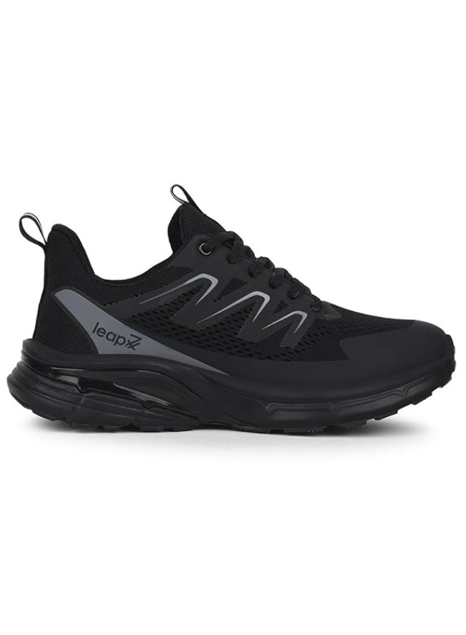 Liberty Leap7x MEKSHAW-1E Lacing Sports Running Shoes for Men - Black | Comfortable and Durable Lace-Up Closure - Suitable for Lacing Walking, Gym, Jogging Shoes for Gents - Cushioned Footbed - Image 4