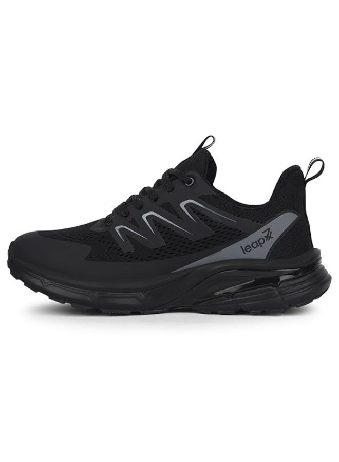 Liberty Leap7x MEKSHAW-1E Lacing Sports Running Shoes for Men - Black | Comfortable and Durable Lace-Up Closure - Suitable for Lacing Walking, Gym, Jogging Shoes for Gents - Cushioned Footbed - Image 3
