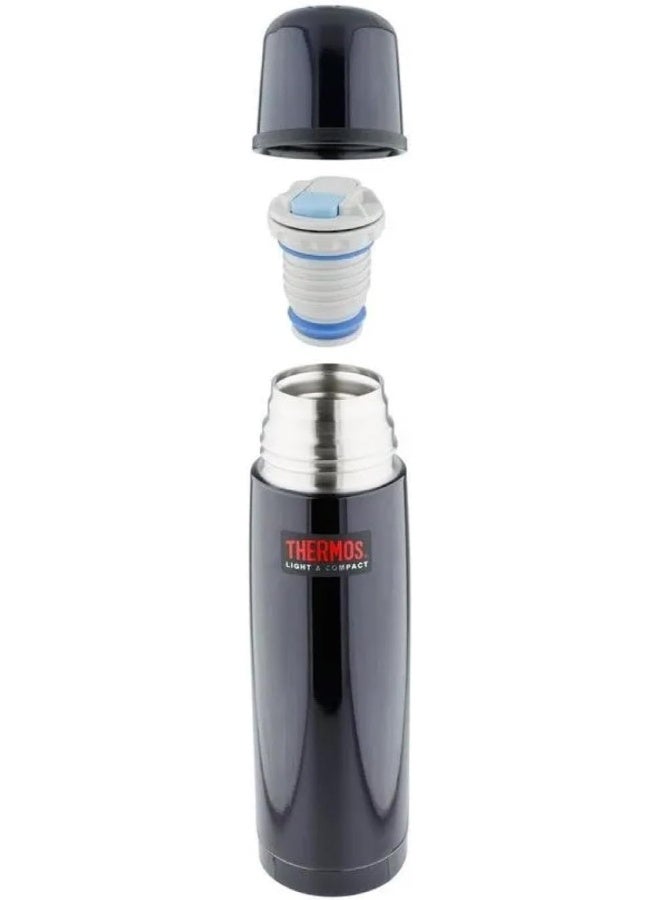 THERMOS STAINLESS STEEL VACUUM INSULATED MIDNIGHT BLUE FLASK 1000 ML - Image 2