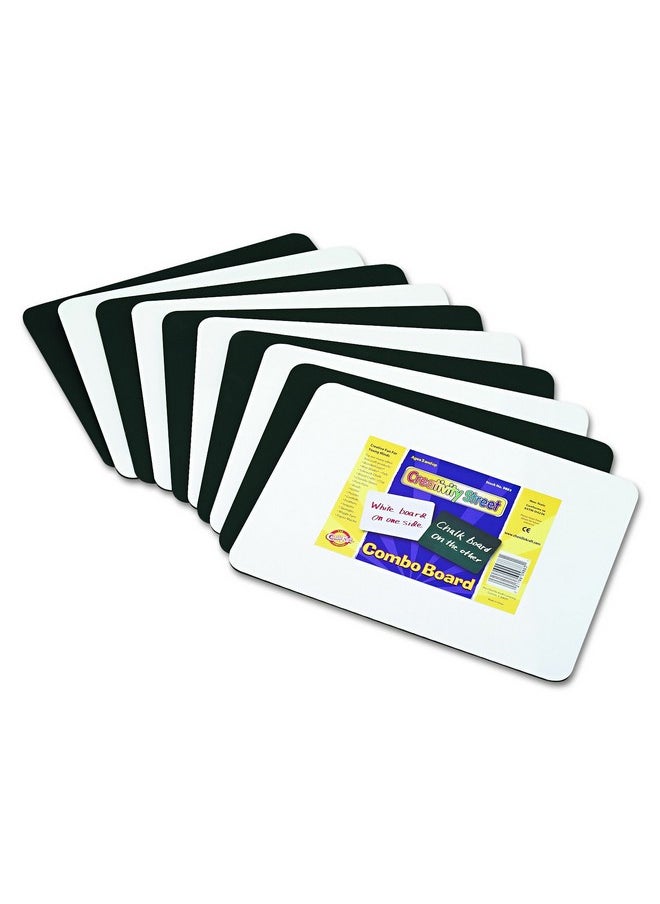 Creativity Street Eativity Street 988310 Combination Dry-Erase/Chalk Board, White/Black, Mini - Up To 2' (Set Of 10)  - Image 1