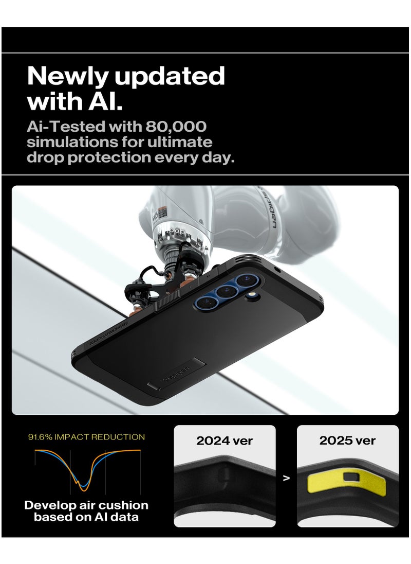 Spigen - Tough Armor MagFit for Samsung Galaxy S25 PLUS Case Cover with MagSafe - Black - Image 1