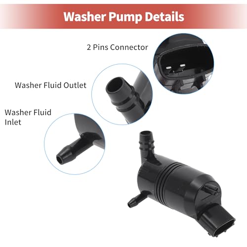 ACROPIX Windshield Washer Pump Windshield Washer Fluid Pump Fit for Toyota Camry 94-06 for Toyota Tacoma 95-04 Windshield Wiper Pump No.8533006031 - Pack of 1 - Image 5