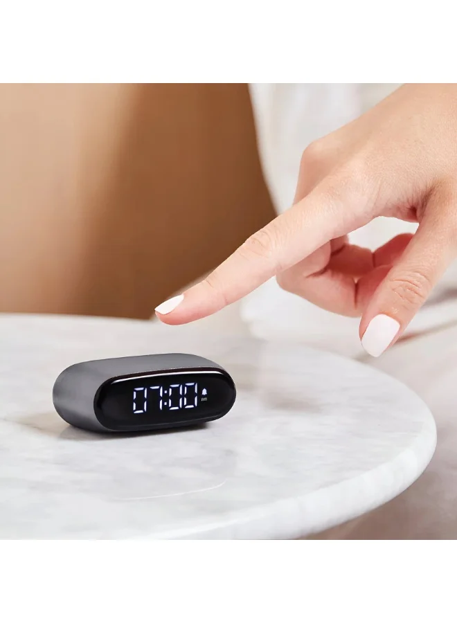 LEXON GUN METAL Minut Compact Alarm Clock With LCD Screen  | Best Price UAE