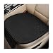 ZNDAW Front Car Seat Cover AntiSlip Breathable Linen Bottom Seat Protector Covers with Storage Pockets Universal Front Driver Seat Pad Mat for Cars SUVs Truck Van Black - Image 2