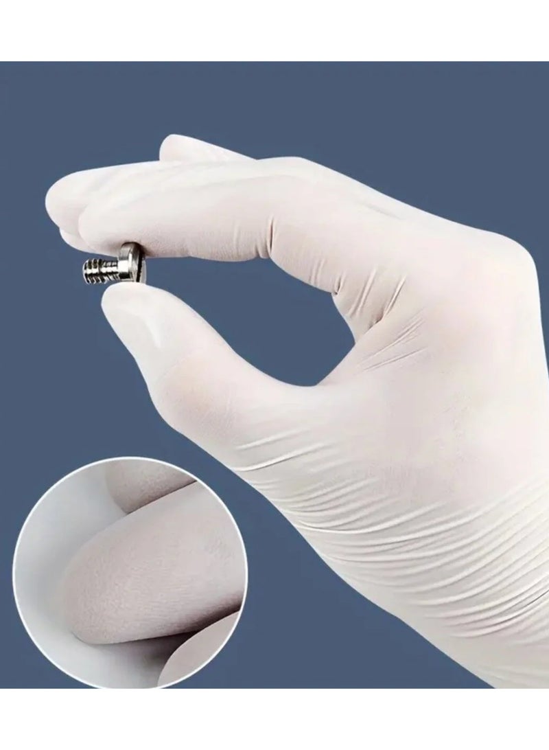 100 قطعة من قفازات الفينيل الشفافة للاستخدام مرة واحدة، خالية من مسحوق اللاتكس، قوية جدًا، آمنة لجميع الأغراض - Image 5