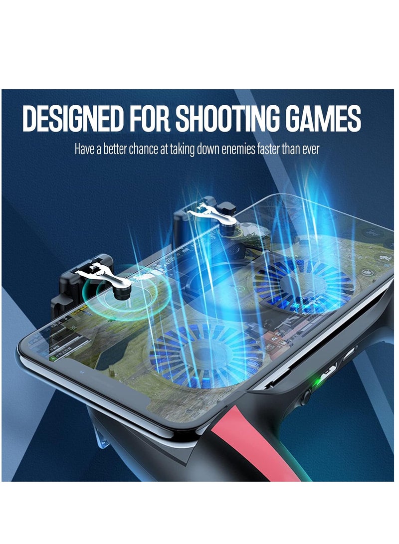 Mobile Game Controller with 5000mAh Battery  Cooling Fan, Phone Game Controller with L1R1 Triggers Joystick for PUBG/Call of Duty/Fortnite, Phone Gaming Grip Gamepad for 4.7-7 Android iOS Phone - Image 5