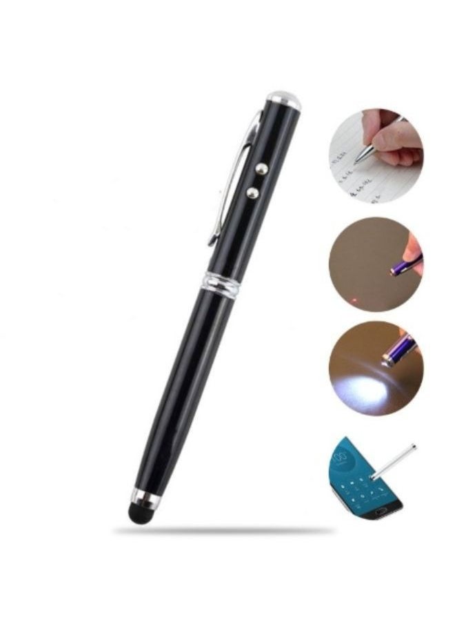 EasyLife 4-in-1 Capacitive Touch Screen Pens with LED Light and Laser Pointer Multifunction Digital Writing Drawing Pen for Tablet Smartphone  - Image 1