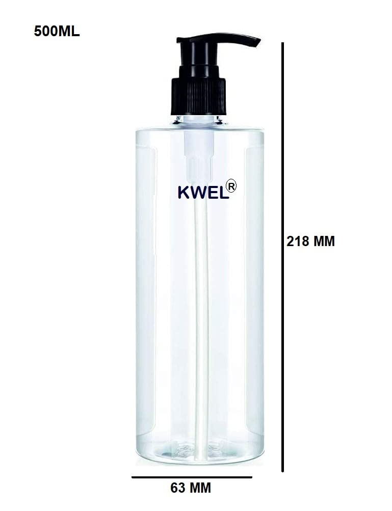 KWEL Pump Dispenser Empty Bottle Refillable for Multipurpose 500 ML Pack 0f 3 Black - Image 3