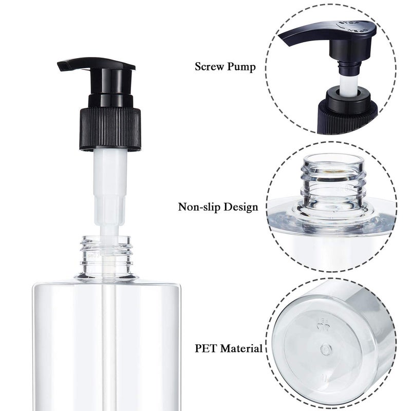 KWEL Pump Dispenser Empty Bottle Refillable for Multipurpose 500 ML Pack 0f 3 Black - Image 2