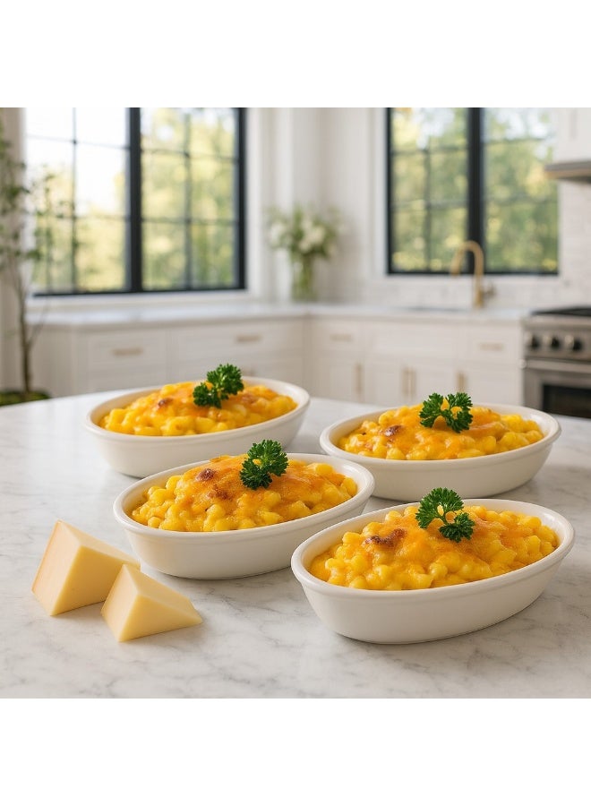 LIBBEY "Oval Oven-Safe Porcelain Baking Dish Set – 4 Pieces by LIBBEY (8.4 × 5.3 × 1.4 in) ✨" - Image 1