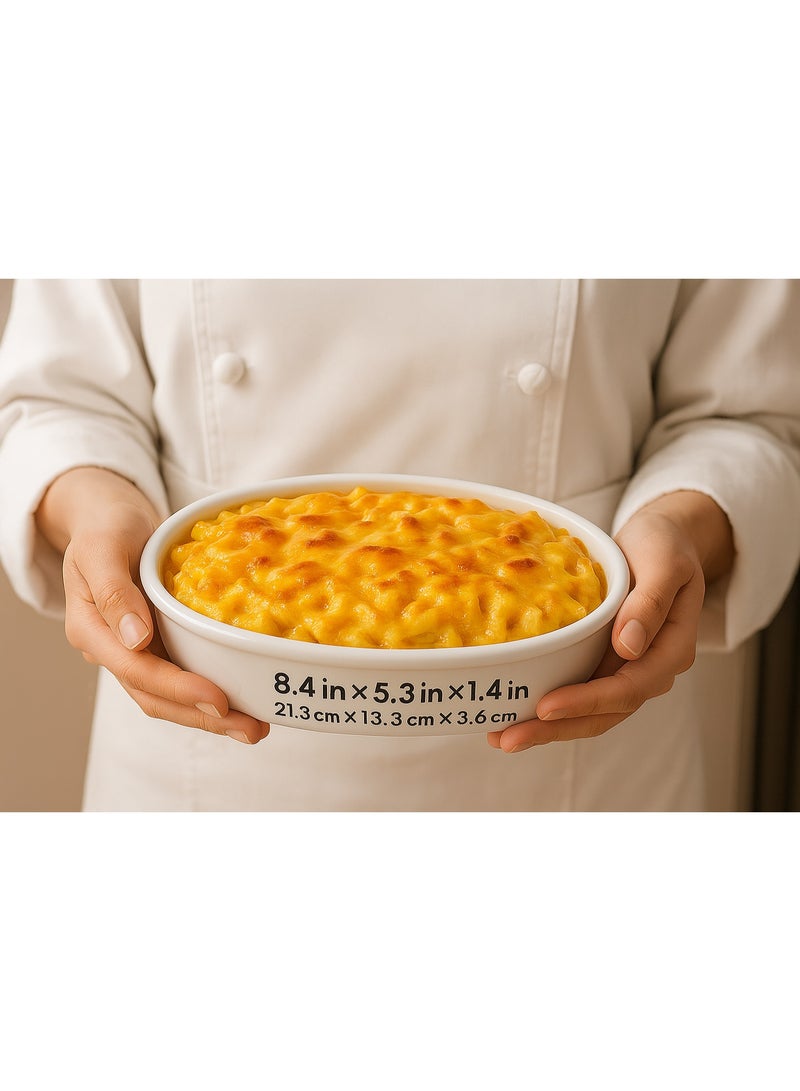 LIBBEY "Oval Oven-Safe Porcelain Baking Dish Set – 4 Pieces by LIBBEY (8.4 × 5.3 × 1.4 in) ✨" - Image 4