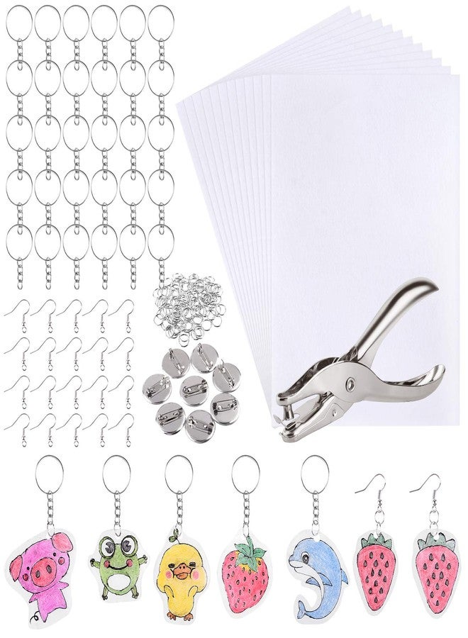 ASTARON 181Pcs Shrinking Plastic Sheets Kit Includes 20 Shrinking Film Art Paper and 161 Pcs Shrinkles Keychains Making Accessories for Kids Craft and Art Supplies - Image 1
