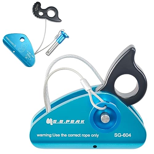 S.E.PEAK SEPEAK Detachable Climbing Ascender 15kN Rope Grab Ascender, Flip Line Adjuster, Fall Protection Belay Device for Rock Climbing,Tree Arborist/Fit for 11~13 MM Rope/Blue - Image 1