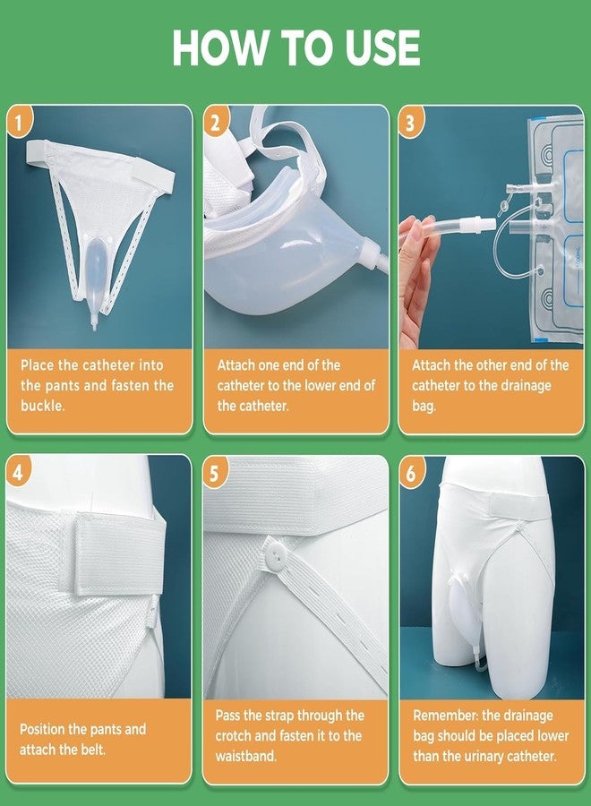 MAYCREATE® Urine Collector for Elderly Men, Reusable Urine Bag Collector, Portable Male Urine Collection Bag, Silicone Urine Collector for Elderly Men Bedridden Patients, Elderly Men Type - Image 4