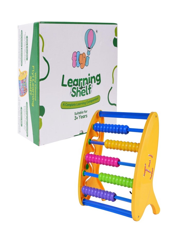 FLYI - Abacus for Kids | Early Math Learning with Colorful Counting Beads, Durable Plastic with Multi-Color Beads, 3+ Years Learning Toy with Lacing & Tracing Activity - Image 1
