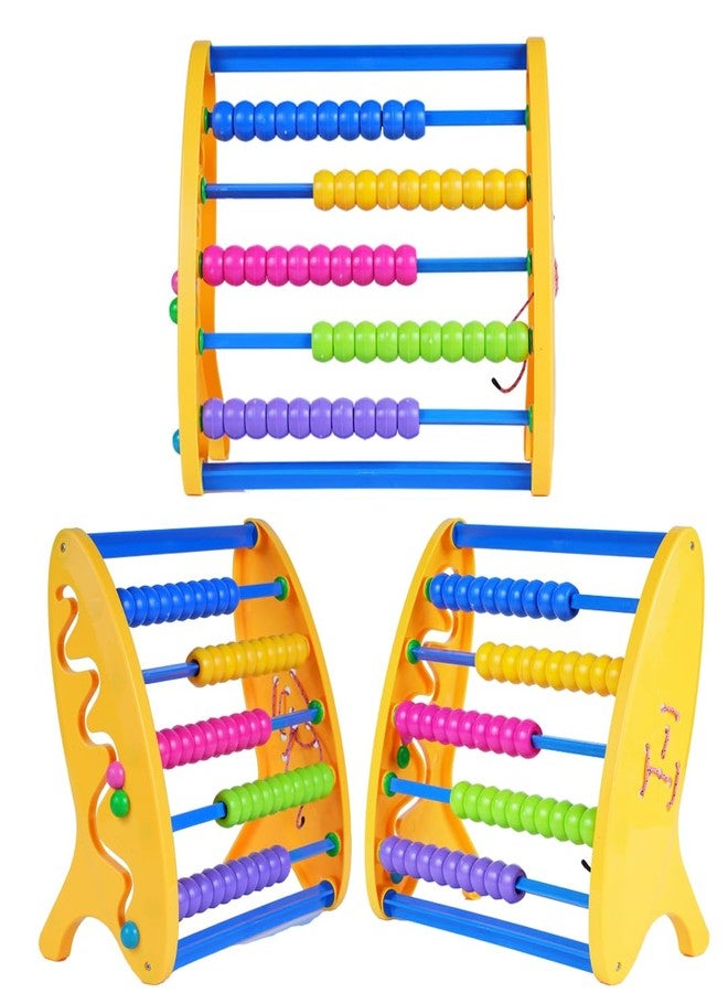 FLYI - Abacus for Kids | Early Math Learning with Colorful Counting Beads, Durable Plastic with Multi-Color Beads, 3+ Years Learning Toy with Lacing & Tracing Activity - Image 3