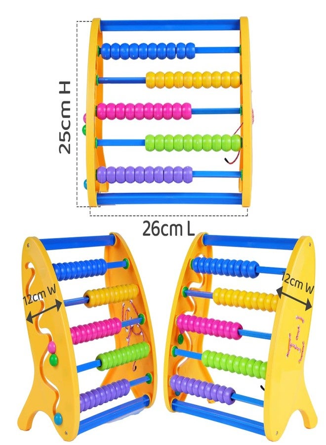 FLYI - Abacus for Kids | Early Math Learning with Colorful Counting Beads, Durable Plastic with Multi-Color Beads, 3+ Years Learning Toy with Lacing & Tracing Activity - Image 4