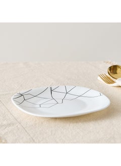 Crackle Opalware Side Plate 20 x 1.9 x 20 cm