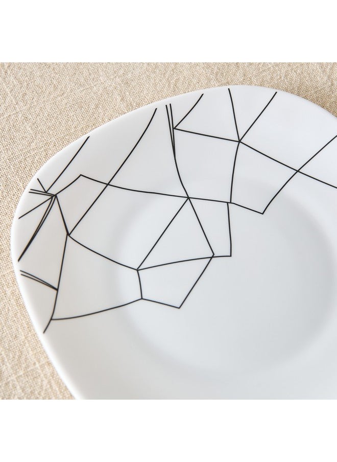 Home Box Crackle Opalware Side Plate 20 x 1.9 x 20 cm  - Image 3