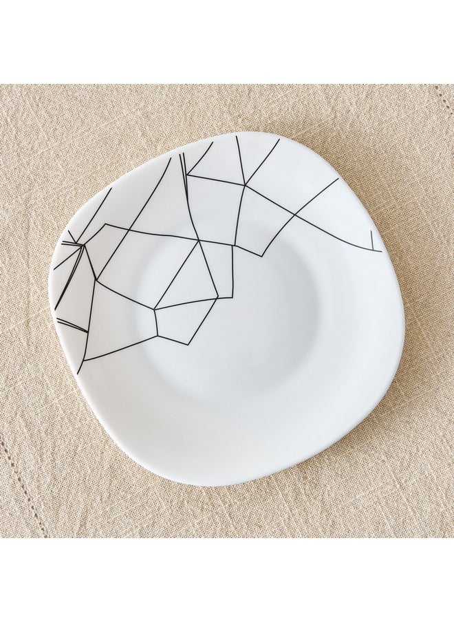 Home Box Crackle Opalware Side Plate 20 x 1.9 x 20 cm  - Image 2