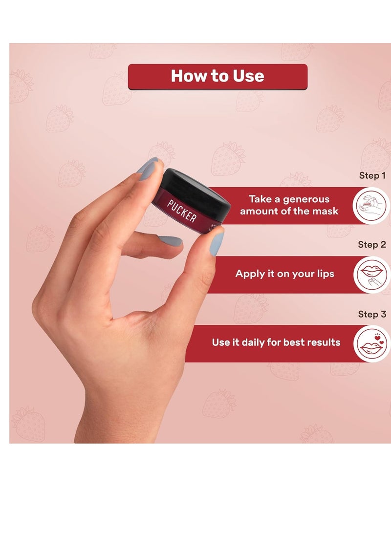 Enn Pucker Hydrating Lip Balm Mask For Dark Lips Brightening Dark Lips Tinted Lip Balm For Women and Men For Dry and Chapped Lips 7gm - Image 5