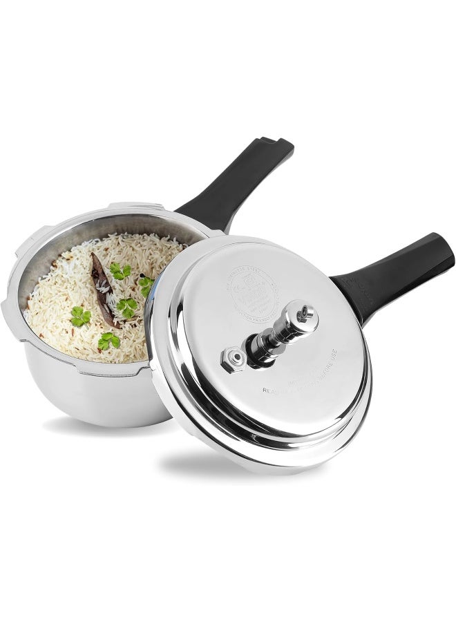 Vinod Platinum Triply Stainless Steel Outer Lid Pressure Cooker 5 L - Image 1