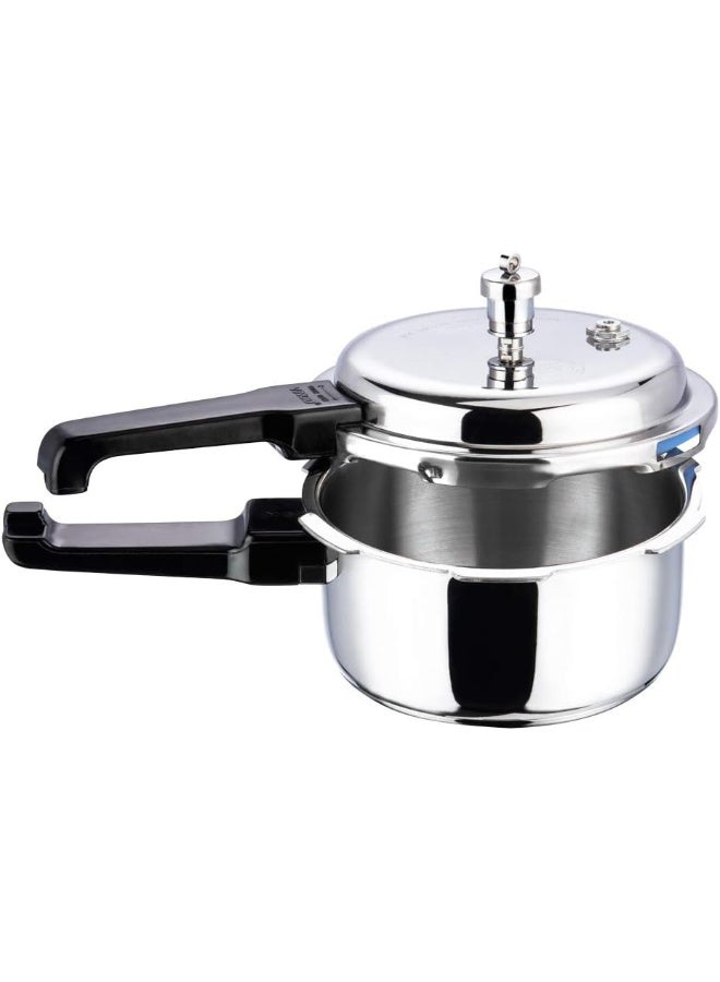 Vinod Platinum Triply Stainless Steel Outer Lid Pressure Cooker 5 L - Image 2