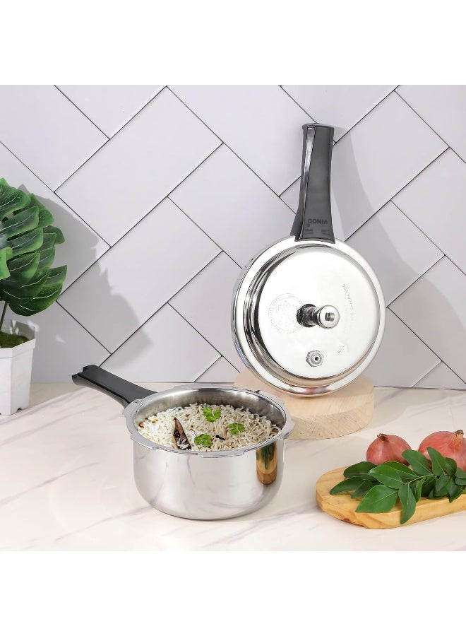 Vinod Platinum Triply Stainless Steel Outer Lid Pressure Cooker 5 L - Image 4