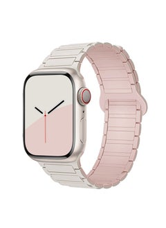KENSUO Magnetic Bands Bracelet for Apple Watch Ultra/2 Band 49mm 45mm 44mm 46mm 42mm iWatch band 40mm 41mm 38mm Women/Men,Silicone Strap Sport Loop Wristbands for Apple Watch Series 10/9/8/7/6/5/4/3/2/SE，Pink  - Image 1