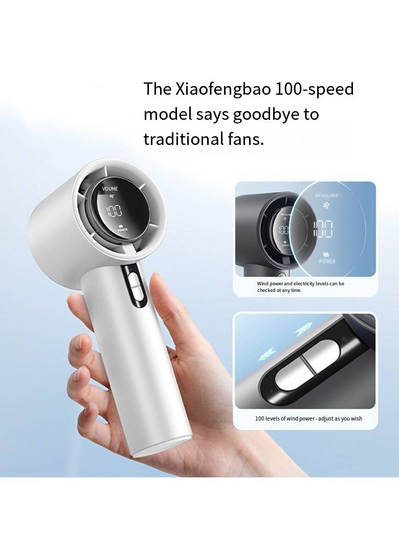 general 100-Gear Turbo Mini Handheld Fan - USB Rechargeable High-Speed Portable Fan, Powerful Cooling for Outdoor Travel & Office Use - Image 2