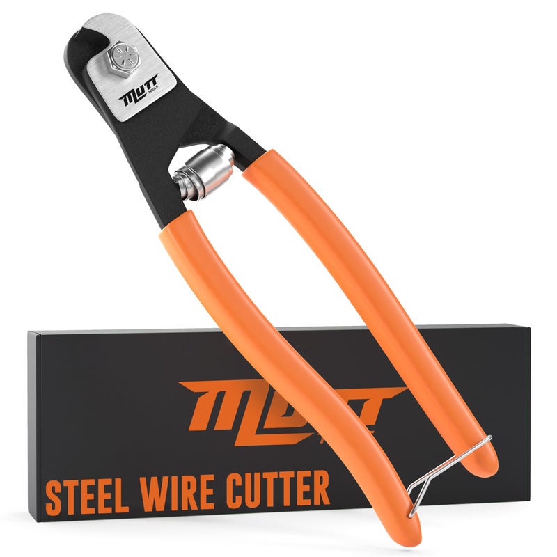 Mutt Tools Steel Cable Cutters Cable Cutters Heavy Duty for Steel Wire Rope Cuts Wire Up to 532 in Diameter Cuts Railing Bicycle Brake Lines and Trucker Seals
