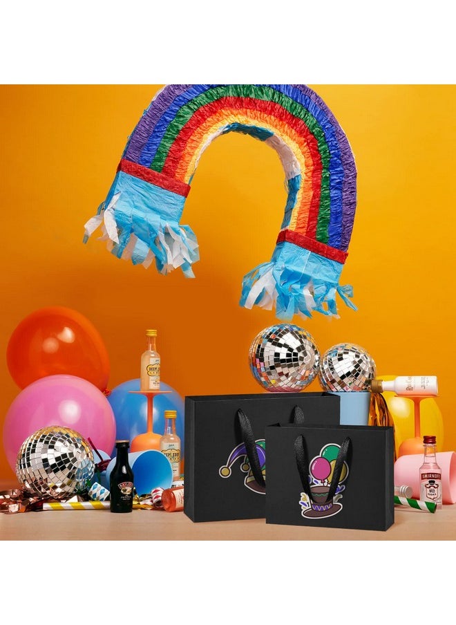 BagDream - Black Gift Bags 25 Pack 10.6X3.1X8.3 Heavy Duty Kraft Paper Bags With Handles For Boutique Wedding Party Favor Bags Grocery Retail Merchandise Bags Medium Gift Paper Sacks - Image 1
