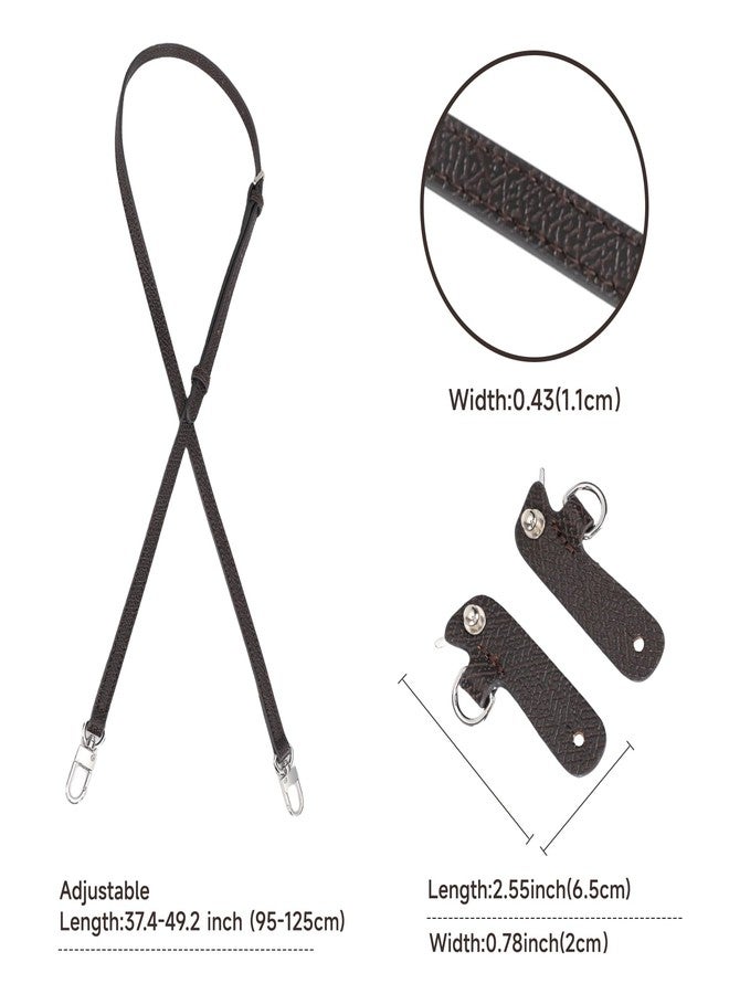 KOMHPS Purse Straps Replacement, Leather Handbag Crossbody Shoulder Strap Kit Adjustable for Mini Longcamp Tote Bag Women - Image 3