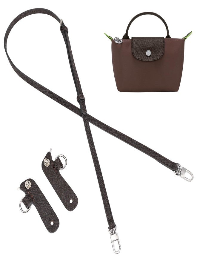 KOMHPS Purse Straps Replacement, Leather Handbag Crossbody Shoulder Strap Kit Adjustable for Mini Longcamp Tote Bag Women - Image 1