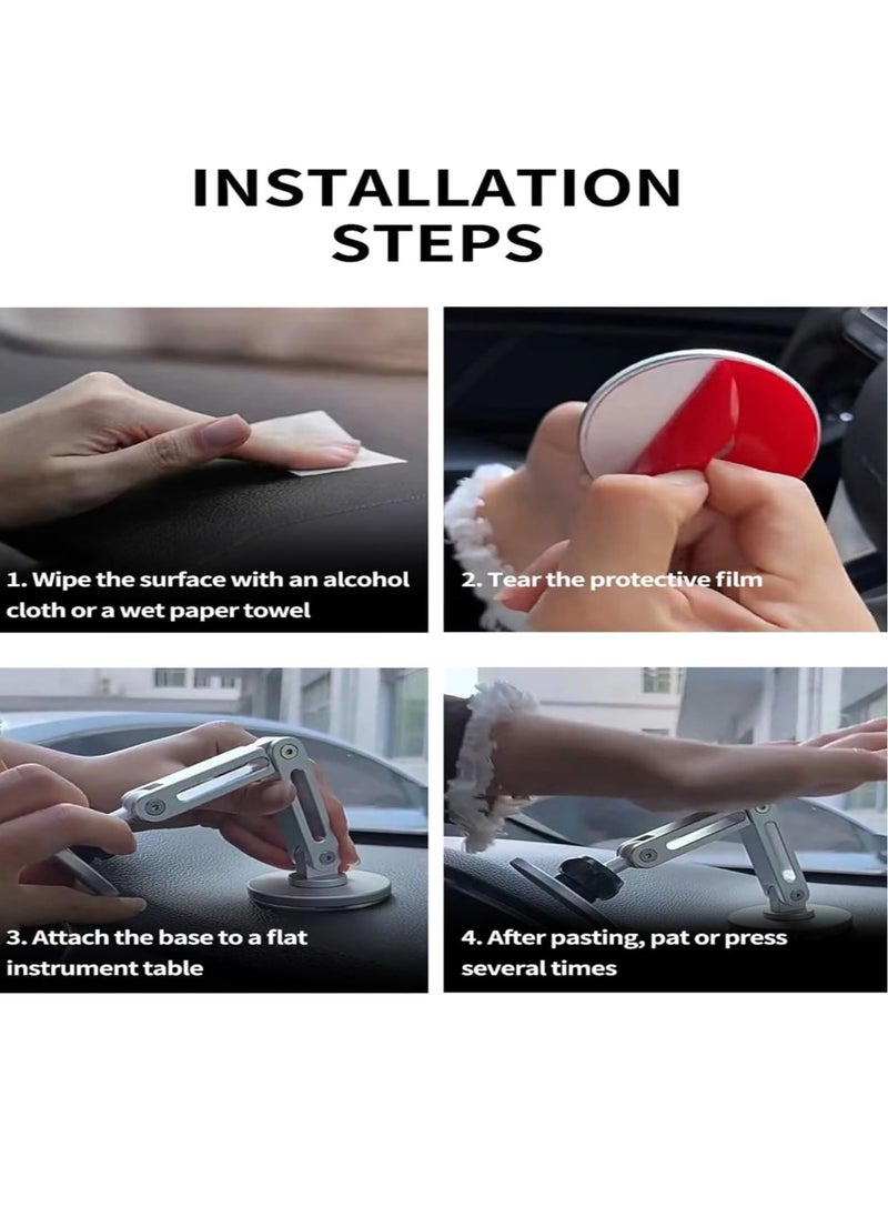 TIGER - MagSafe Car Mount with Adjustable Arm – 360° Rotation Magnetic Phone Holder for All Phones, Universal Dashboard and Air Vent Mount, Strong Magnet, Secure Grip, Hands-Free Phone Holder for Car, Easy Installation, Ideal for Navigation and Charging - Image 1