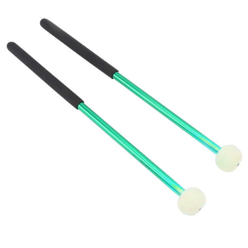IRIN Timpani Mallet Green Premium Alloy Body Wool Felt Head - Anti Slip Rubber Handle Percussion Stick for Marching Bands, Timpani Players and Live Performances - Image 2