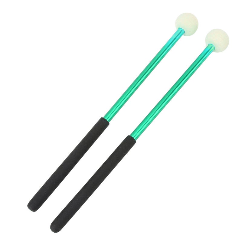 IRIN Timpani Mallet Green Premium Alloy Body Wool Felt Head - Anti Slip Rubber Handle Percussion Stick for Marching Bands, Timpani Players and Live Performances - Image 1