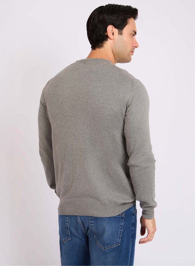 DALYDRESS Men Regular Fit Pullover - Grey - Image 4