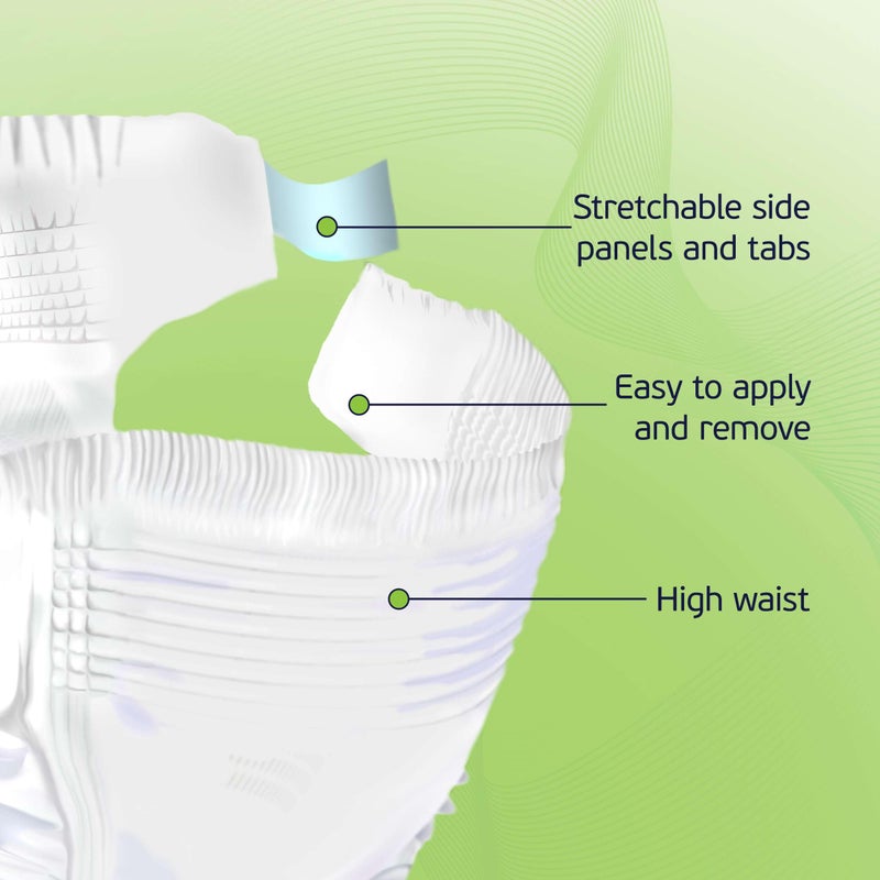 TenderGentle 4-5xl Adult Diapers for Women and Men - 8 Bariatric Disposable Briefs with Tabs and Stretchable Side Panels - 100% Breathable with Maximum Absorbency - Image 3