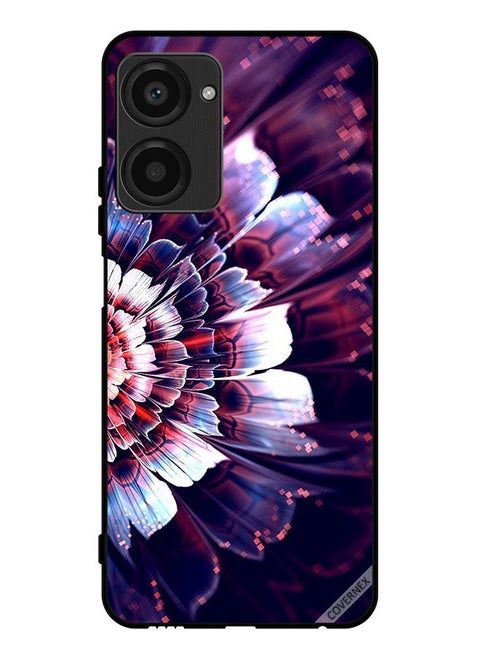 Protective Case Cover For Realme 10 Pro Reflected Big Flower On Left Side