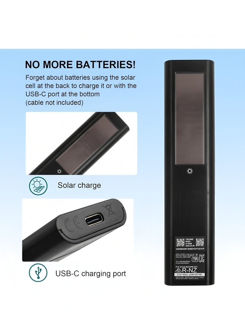 Apluynm Universal Solar Remote Control for Samsung Smart TV, Voice Commands Pointing, Voice Remote Solar Charging Remote Control - Image 5