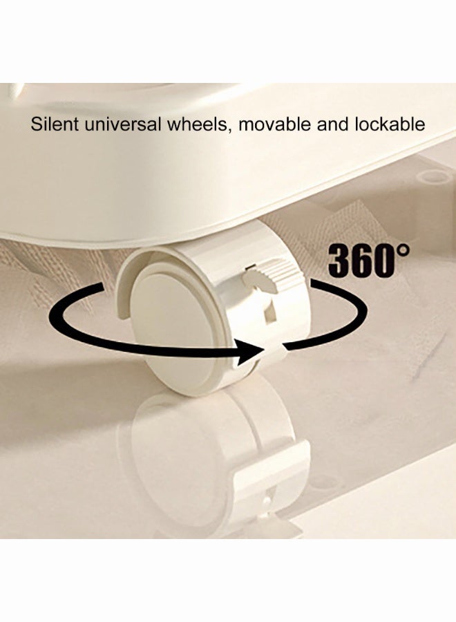 Portable Laundry Cart, 50L Dirty Clothes Storage Basket, Rolling Industrial Laundry Hamper, Heavy Duty Laundry Basket on Wheels, Laundry Hamper, Sturdy for Hotel Laundry Room Dirty Clothes - Image 4